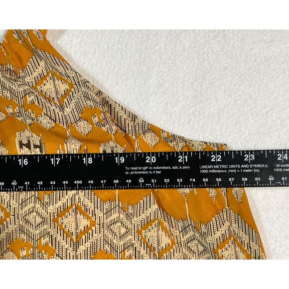 Kersh Mustard Yellow Boho Sleeveless Mini Dress M Oversized Western Trapeze - Picture 6 of 7